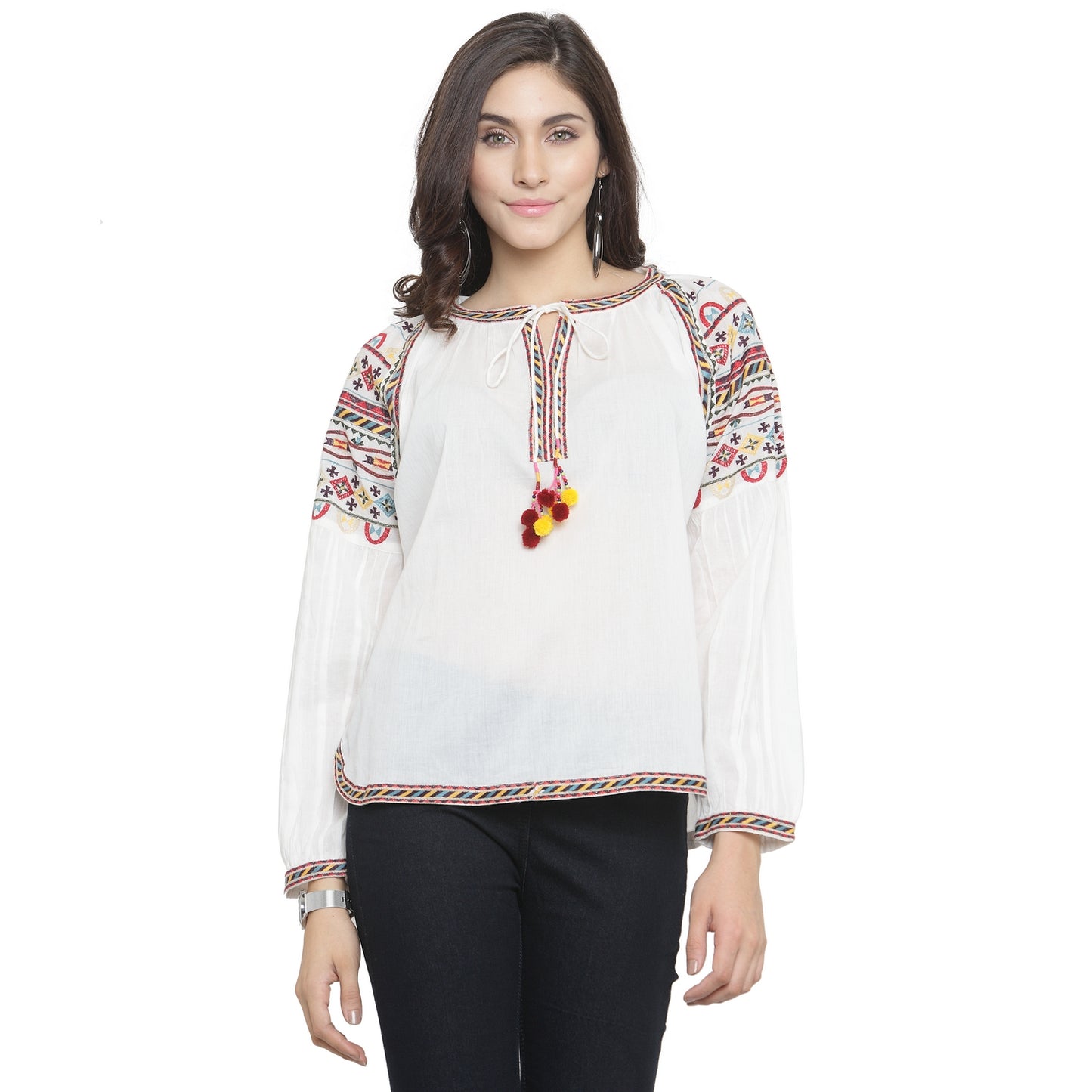 Embroidered top