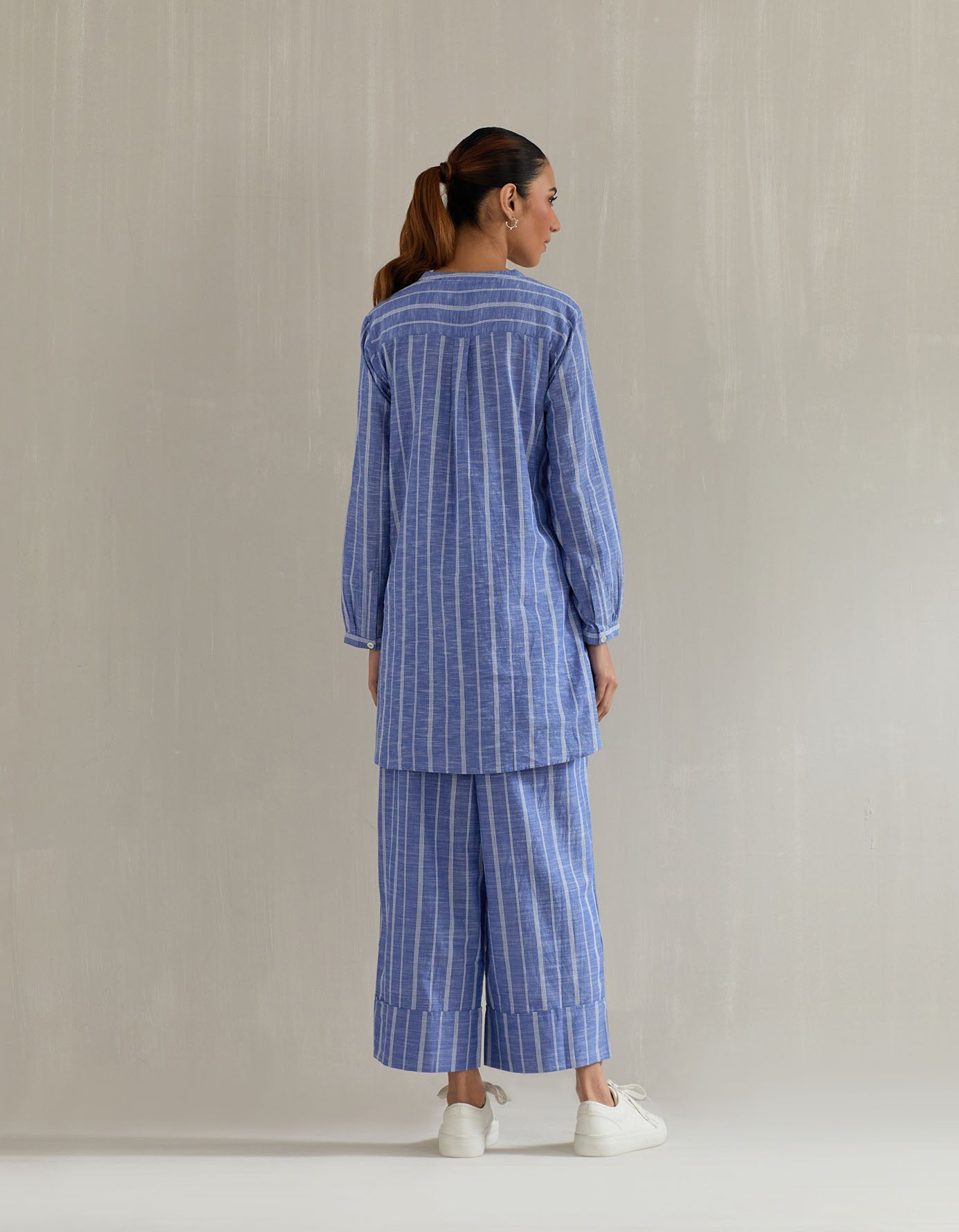 Blues and Pink Stripe Tunic with Pant