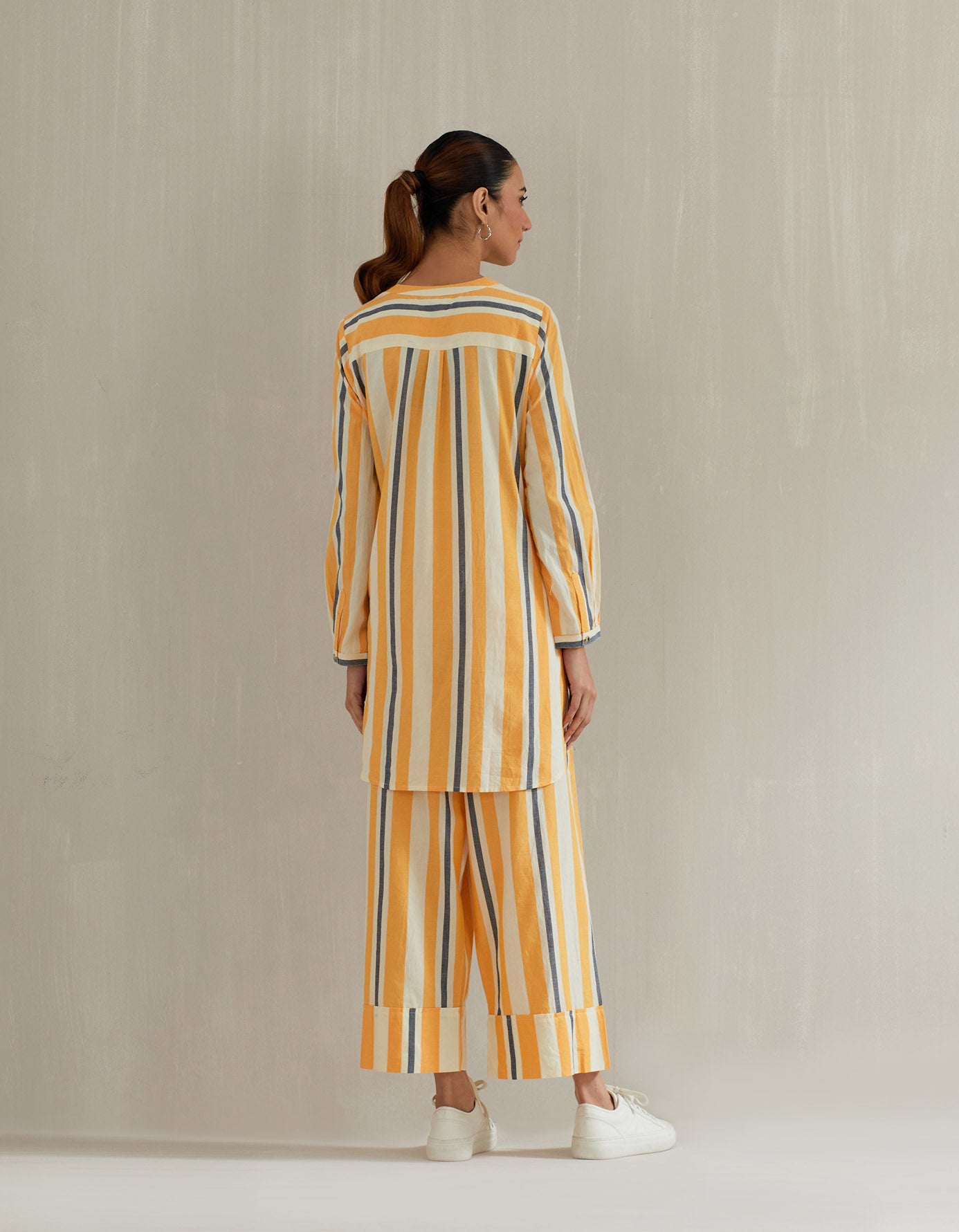 Yellow Stripe Tunic with Pant