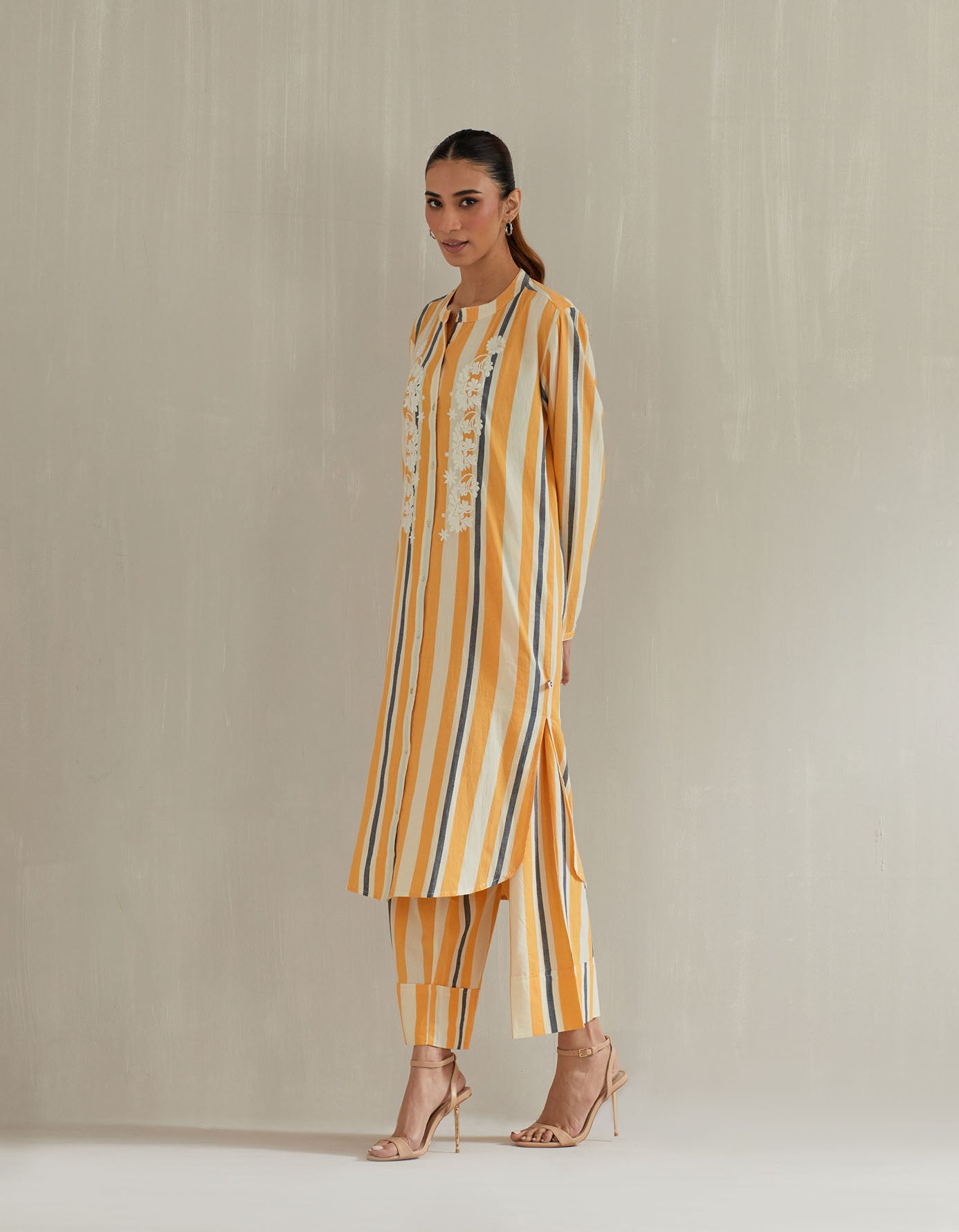 Yellow Stripe Tunic with Pant