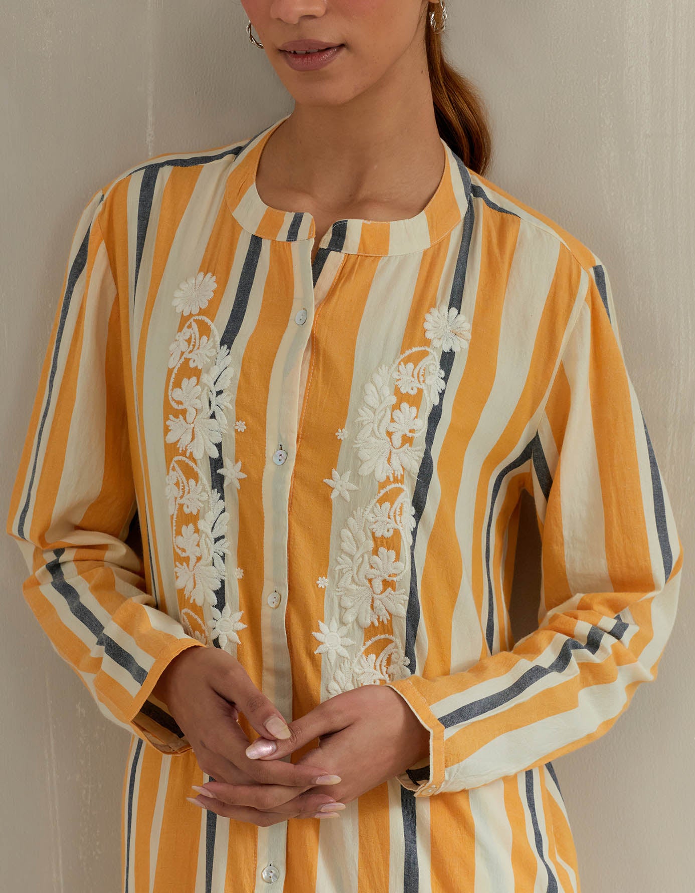 Yellow Stripe Tunic with Pant