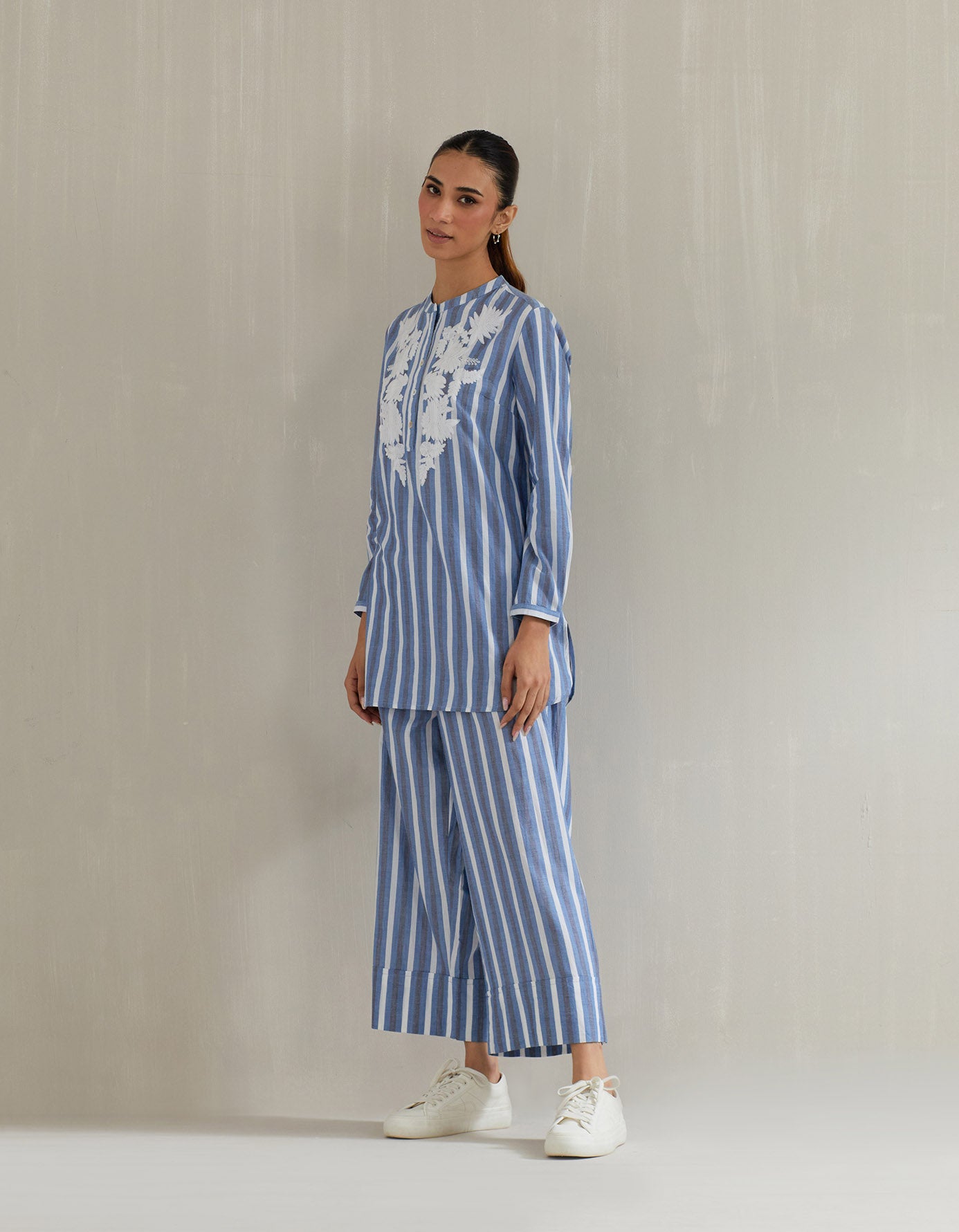 Blue Stripe Tunic with Pant