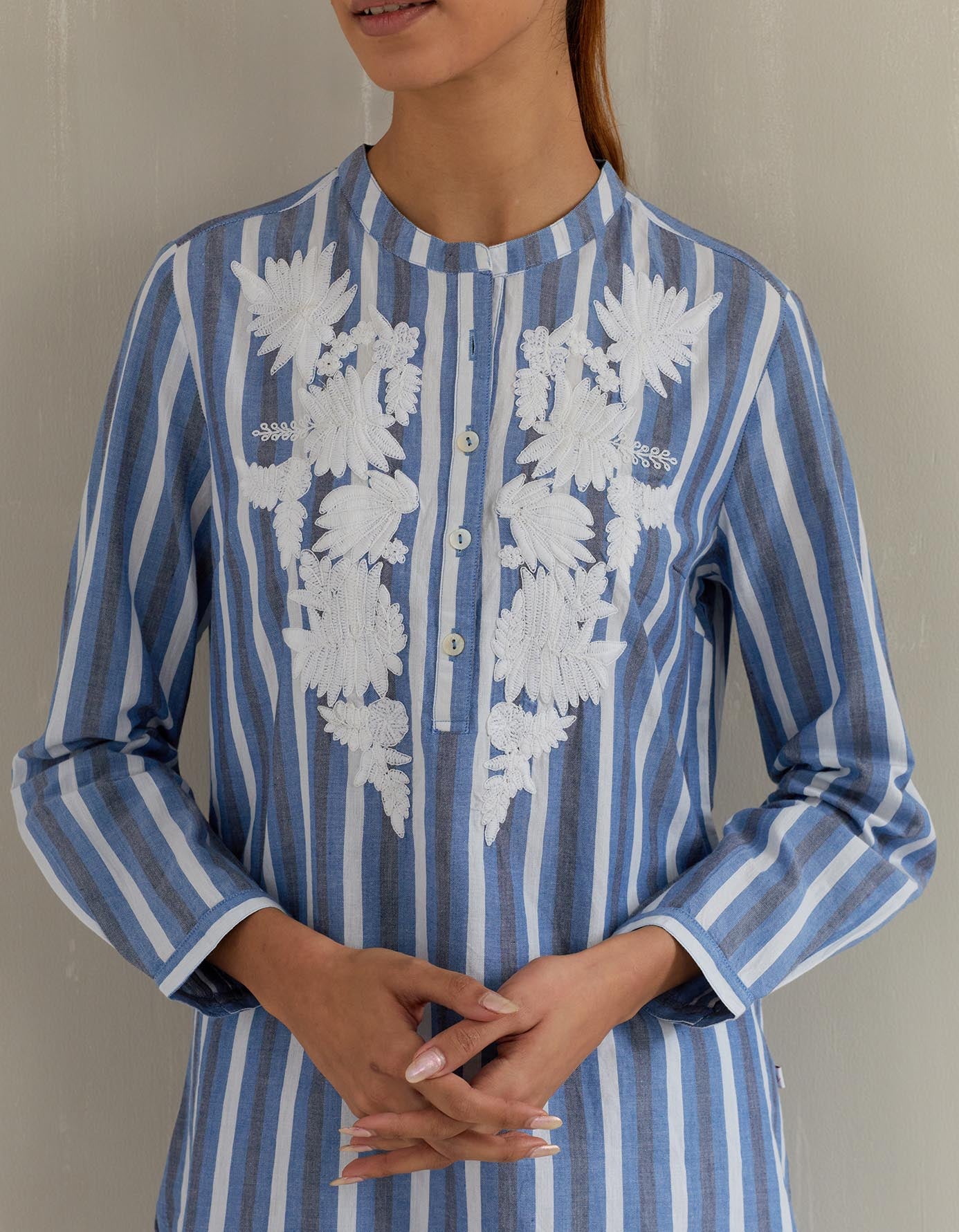 Blue Stripe Tunic with Pant