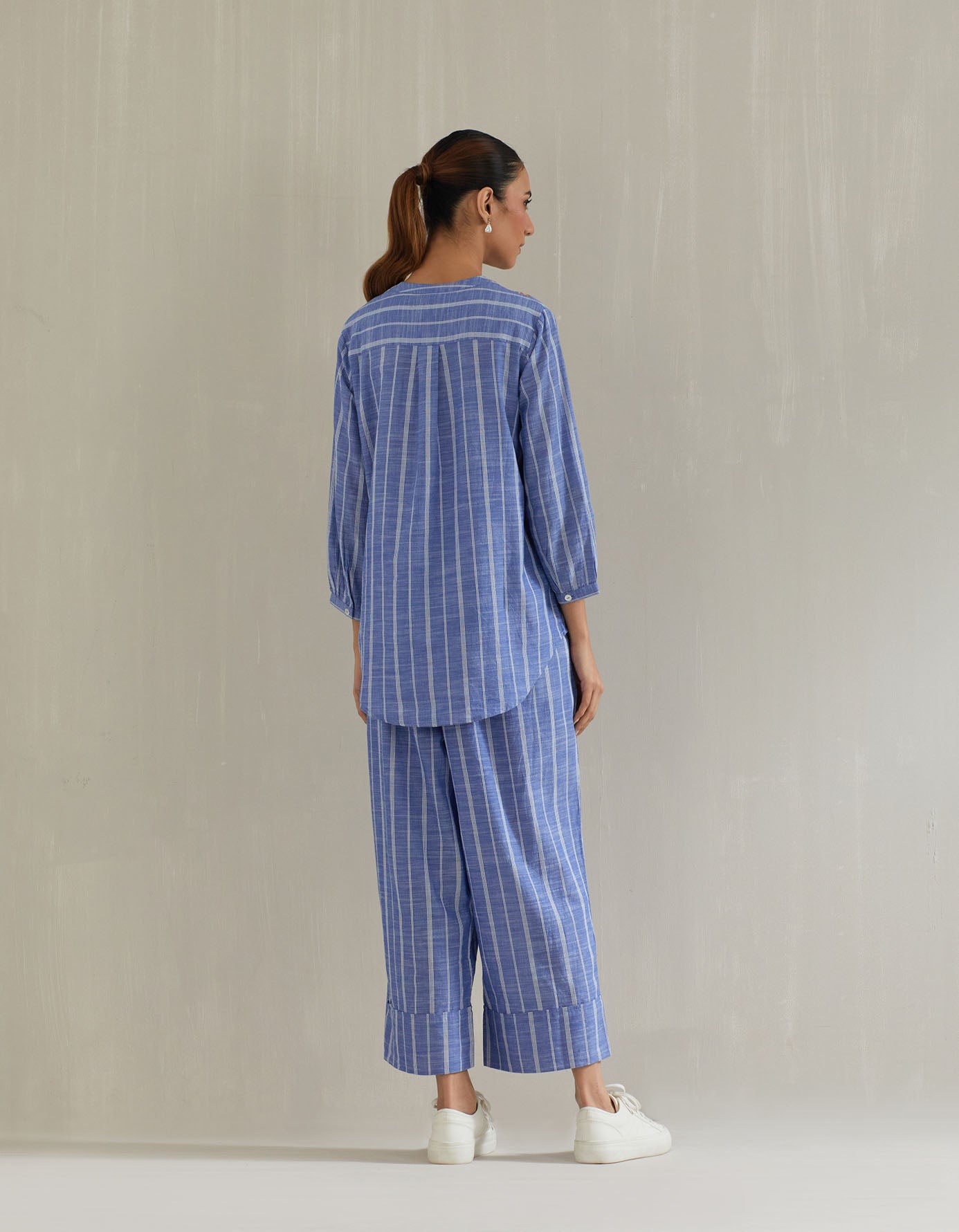 Blues and Pink Stripe Top with Pant