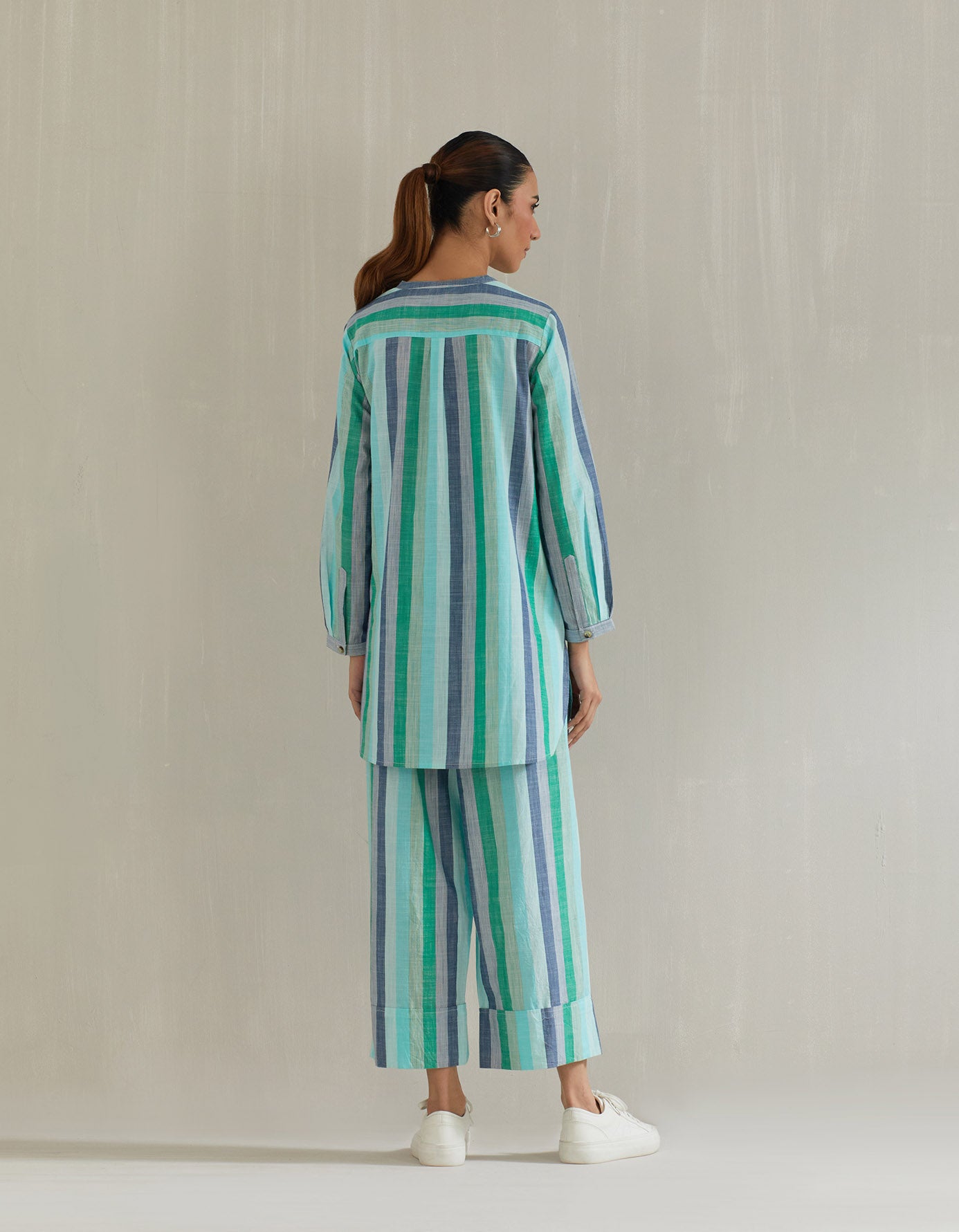Green Stripe Tunic with Pant