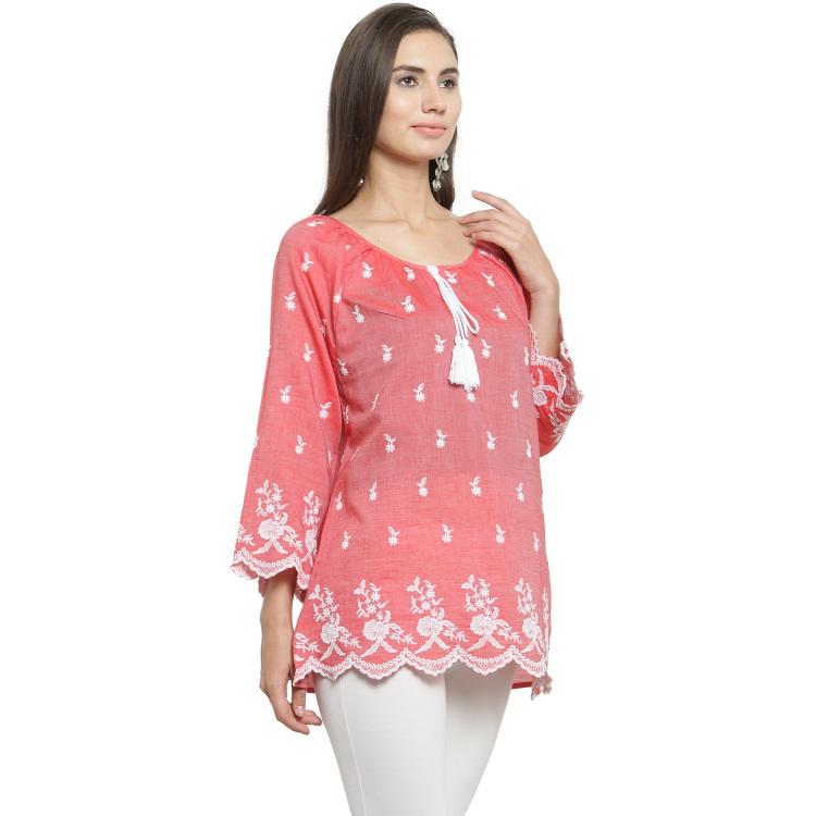 Allover embroidered Top