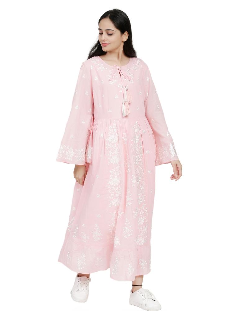 Allover embroidered dress