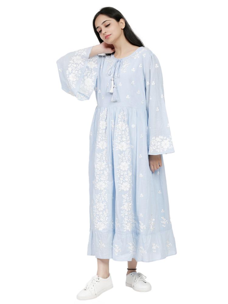 Allover embroidered dress