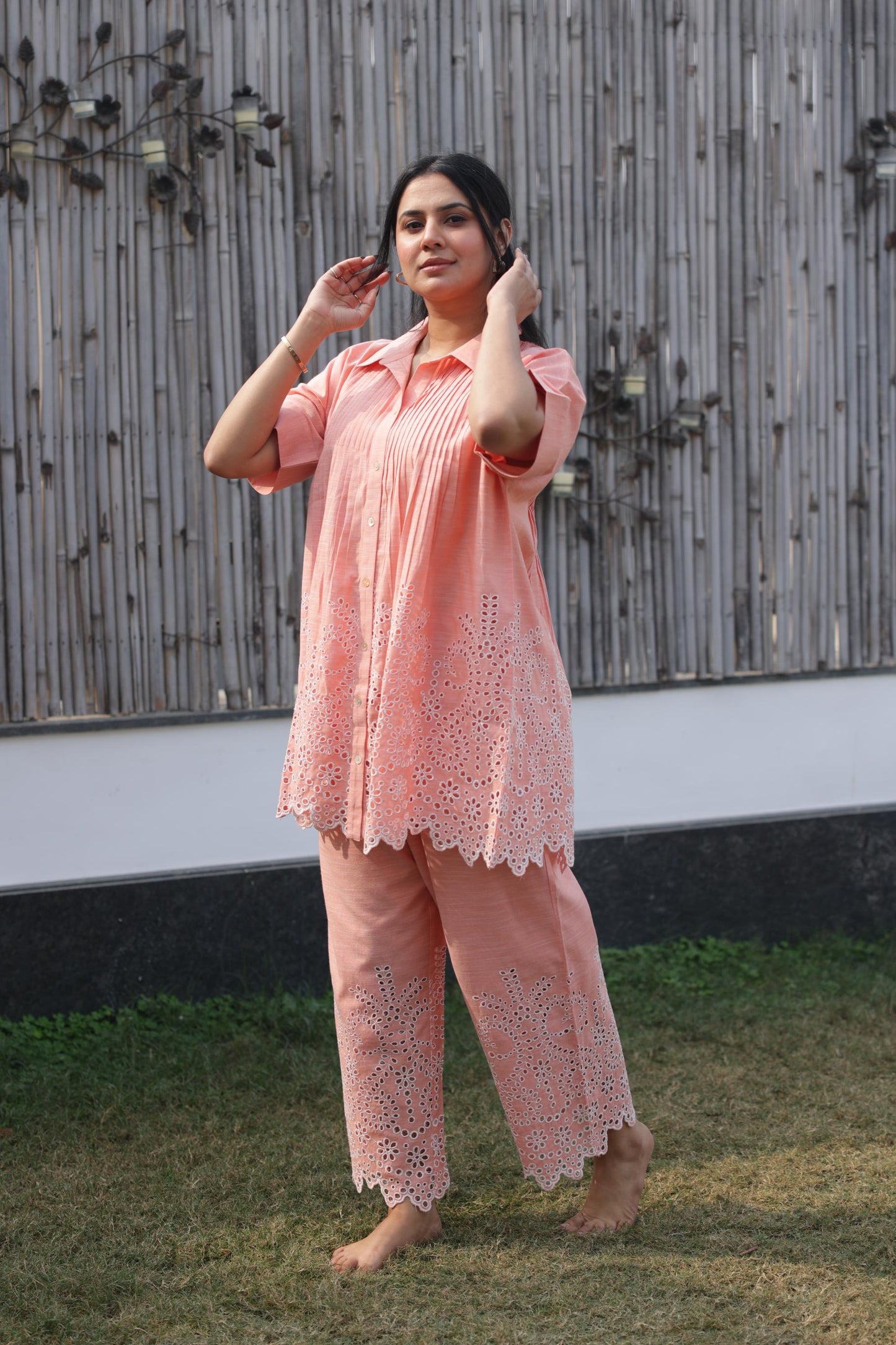 Sofia  schiffli Coord Set