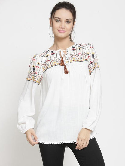 Multi Embroidery Top
