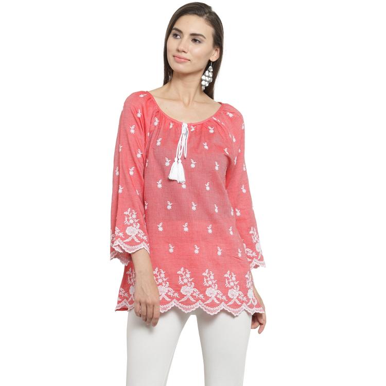 Allover embroidered Top