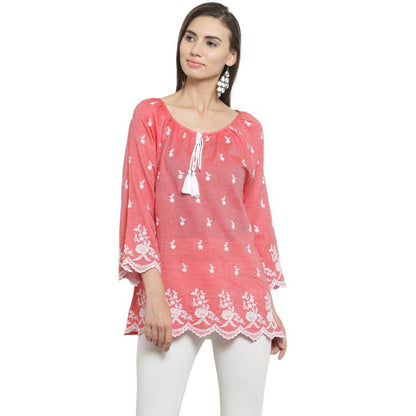 Allover embroidered Top