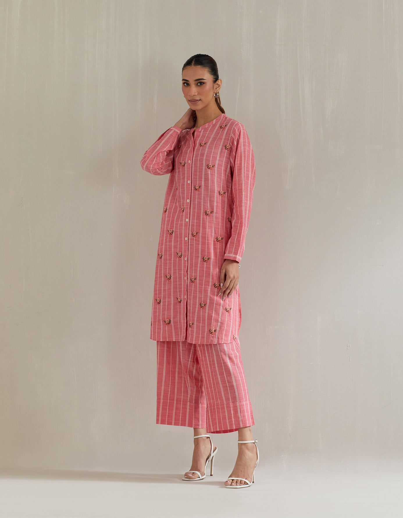 Blue and Pink Stripe Tunic with Pant