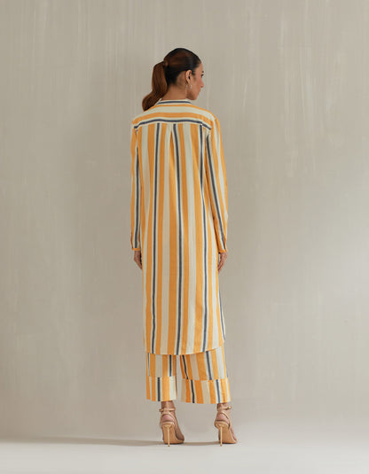 Yellow Stripe Tunic with Pant