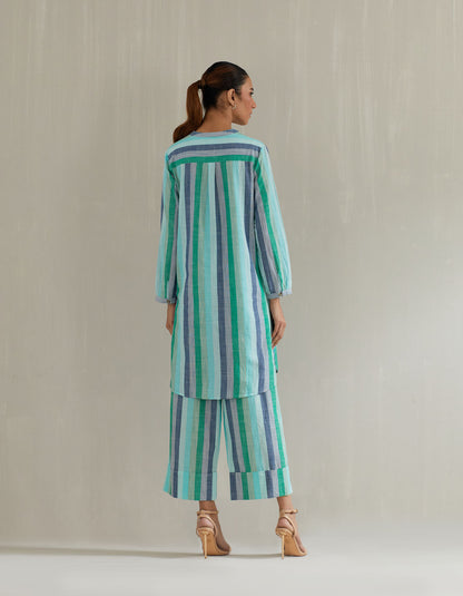 Green Stripe Tunic with Pant