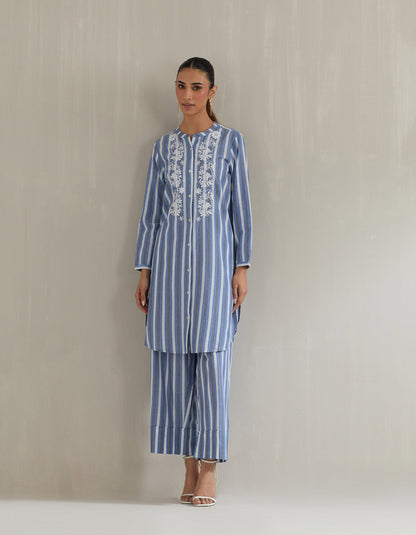 Blue Stripe Tunic with Pant