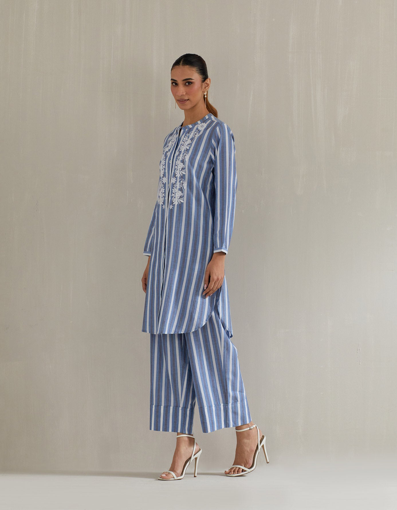 Blue Stripe Tunic with Pant