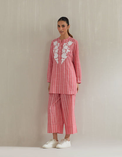 Pink Stripe Tunic with Pant