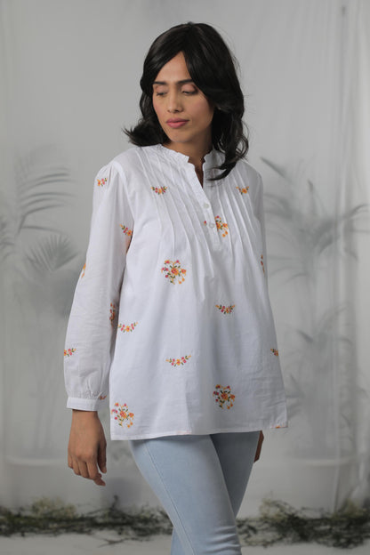 Embroidered Flora shirt