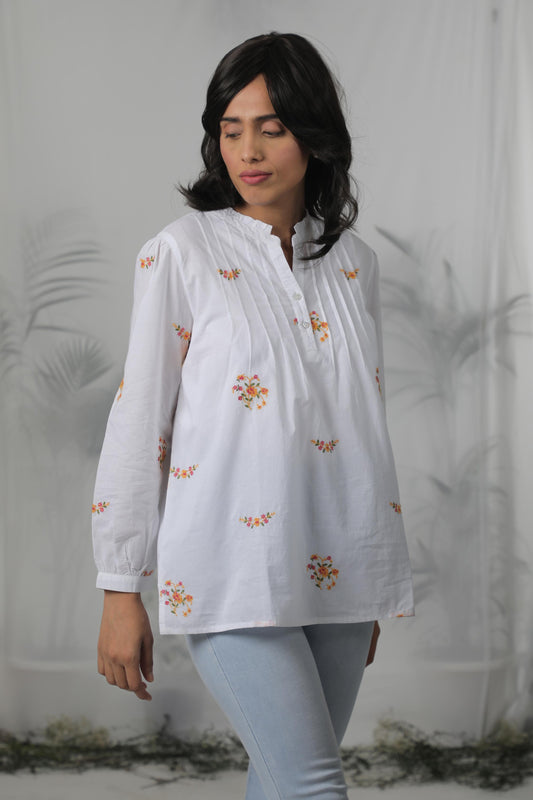 Embroidered Flora shirt