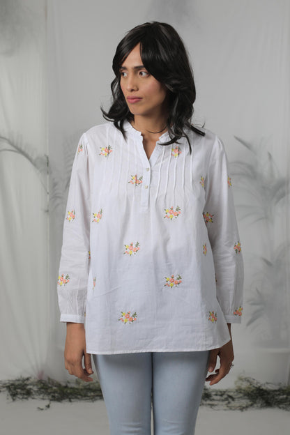 Embroidered Flora shirt