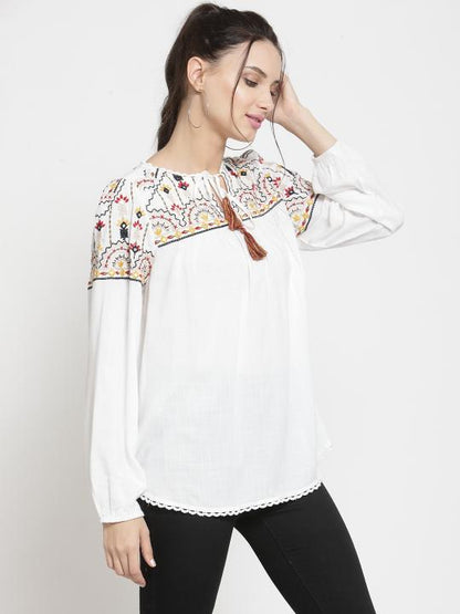 Multi Embroidery Top