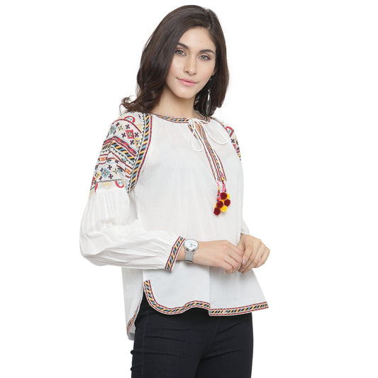 Embroidered top