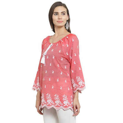 Allover embroidered Top