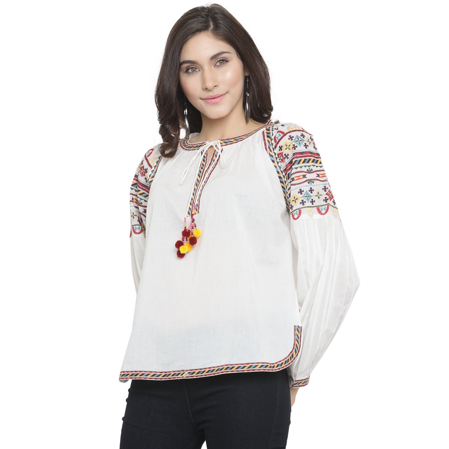Embroidered top