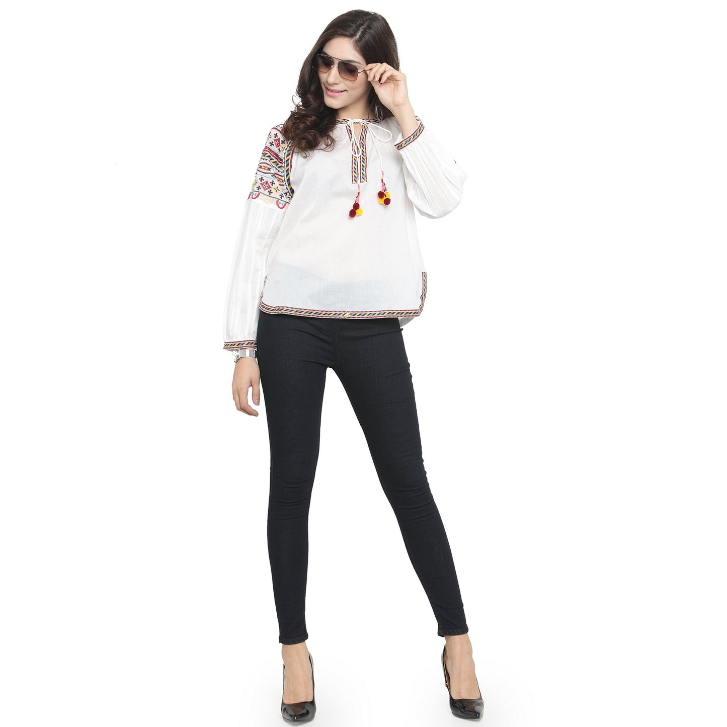 Embroidered top