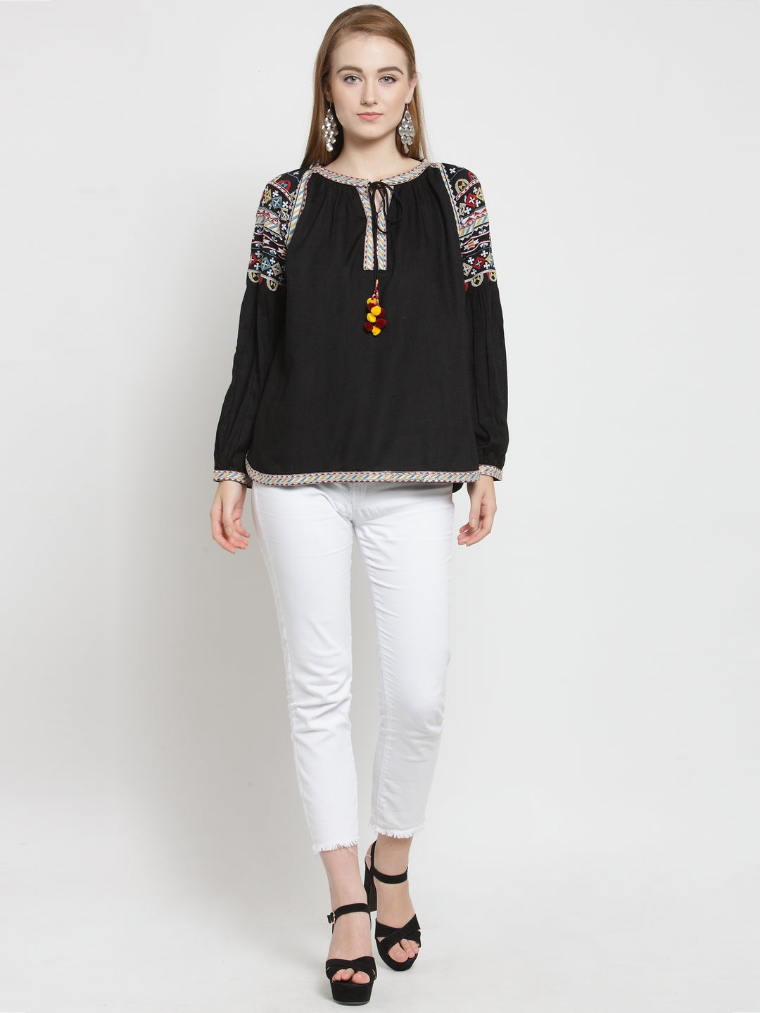 Embroidered top