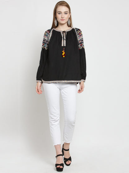 Embroidered top