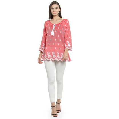 Allover embroidered Top
