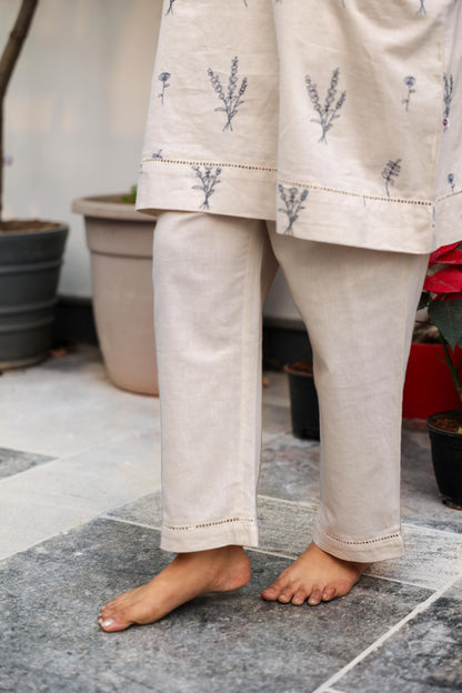 Beige embroidered Tunic