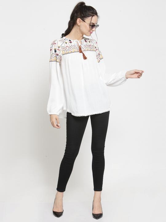Multi Embroidery Top