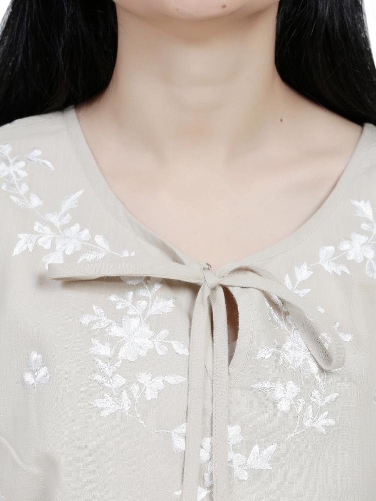 Allover embroidered dress