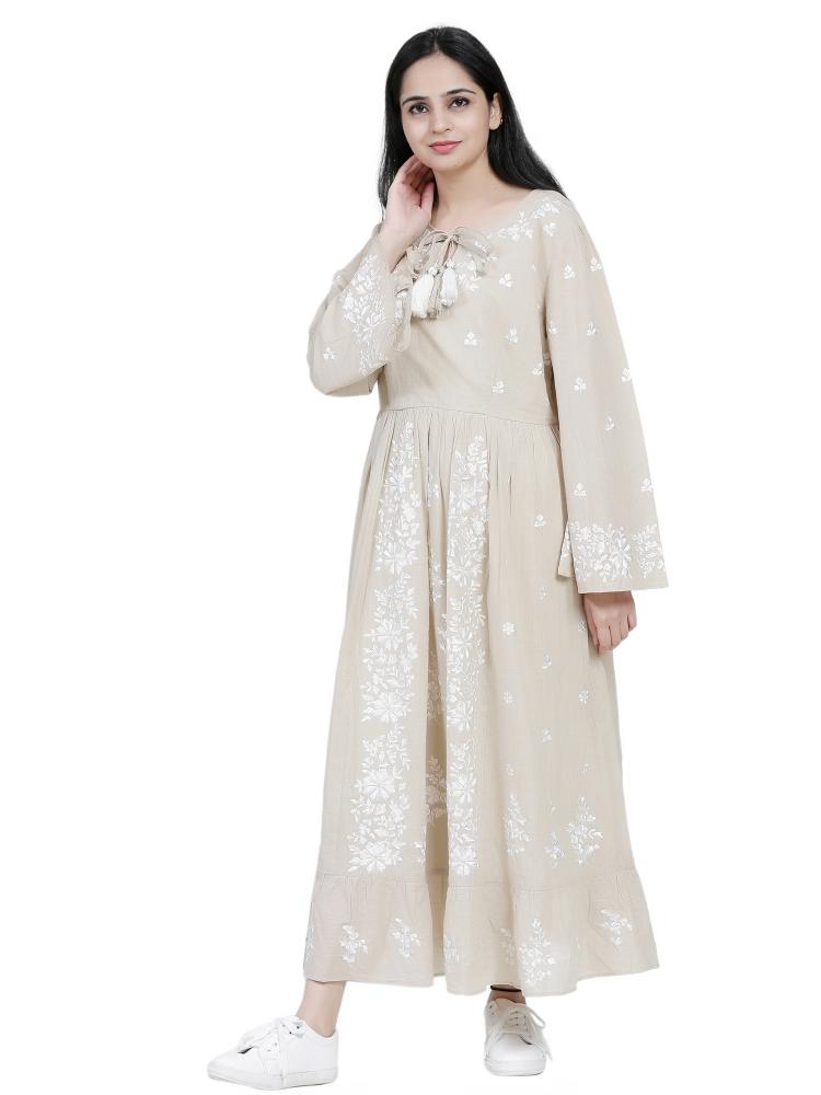 Allover embroidered dress