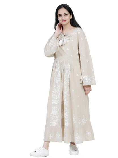 Allover embroidered dress