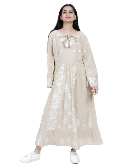 Allover embroidered dress