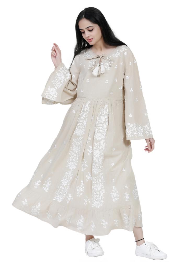 Allover embroidered dress