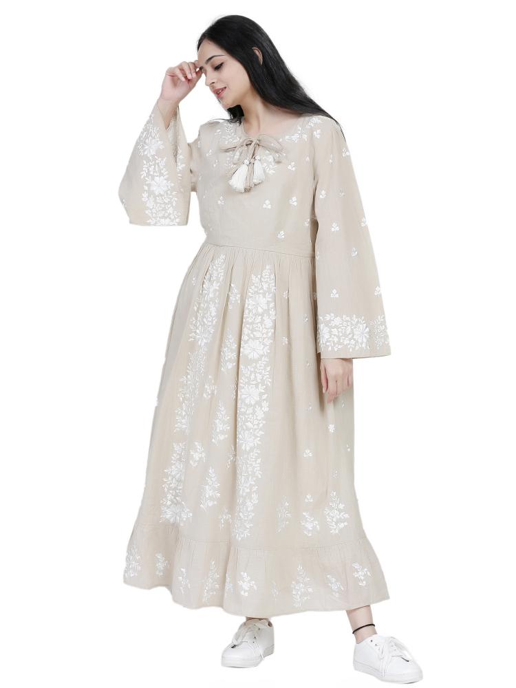 Allover embroidered dress