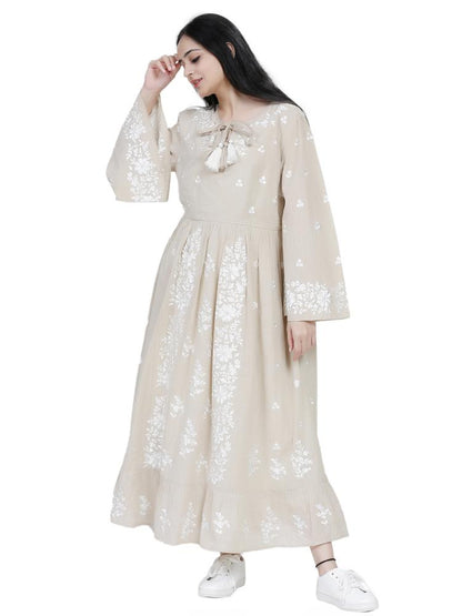 Allover embroidered dress