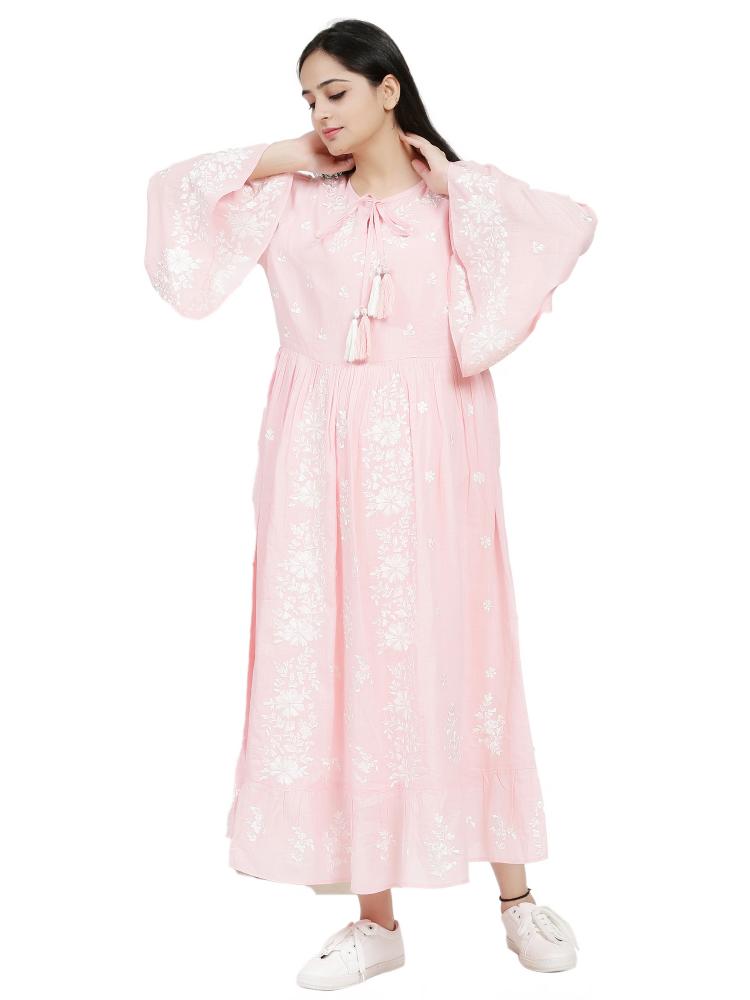 Allover embroidered dress