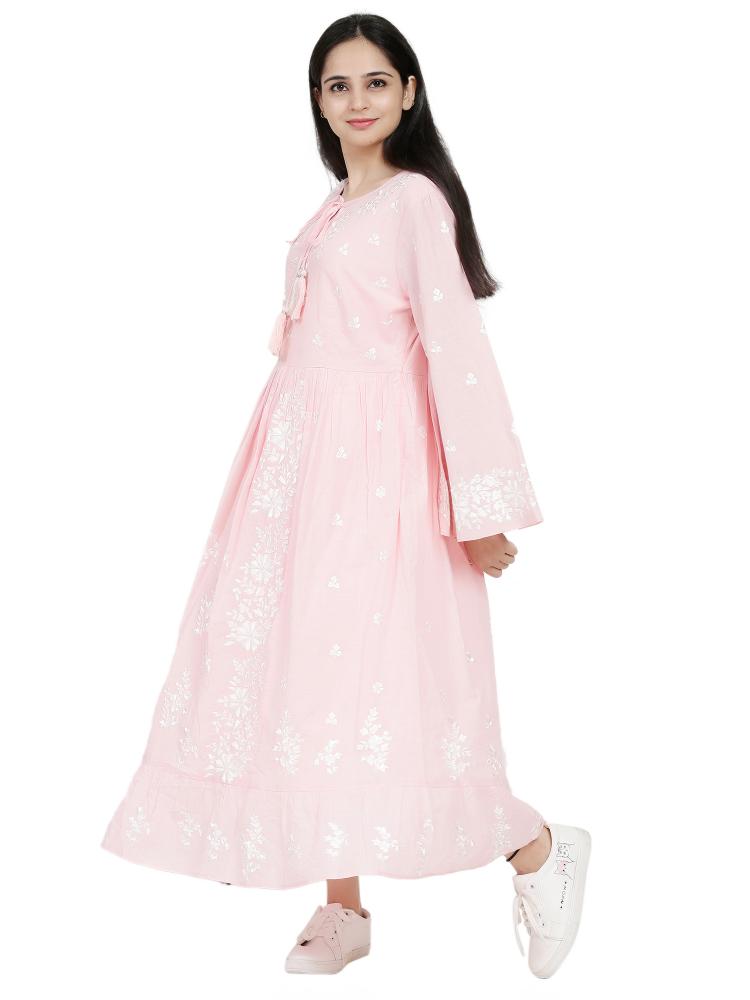 Allover embroidered dress
