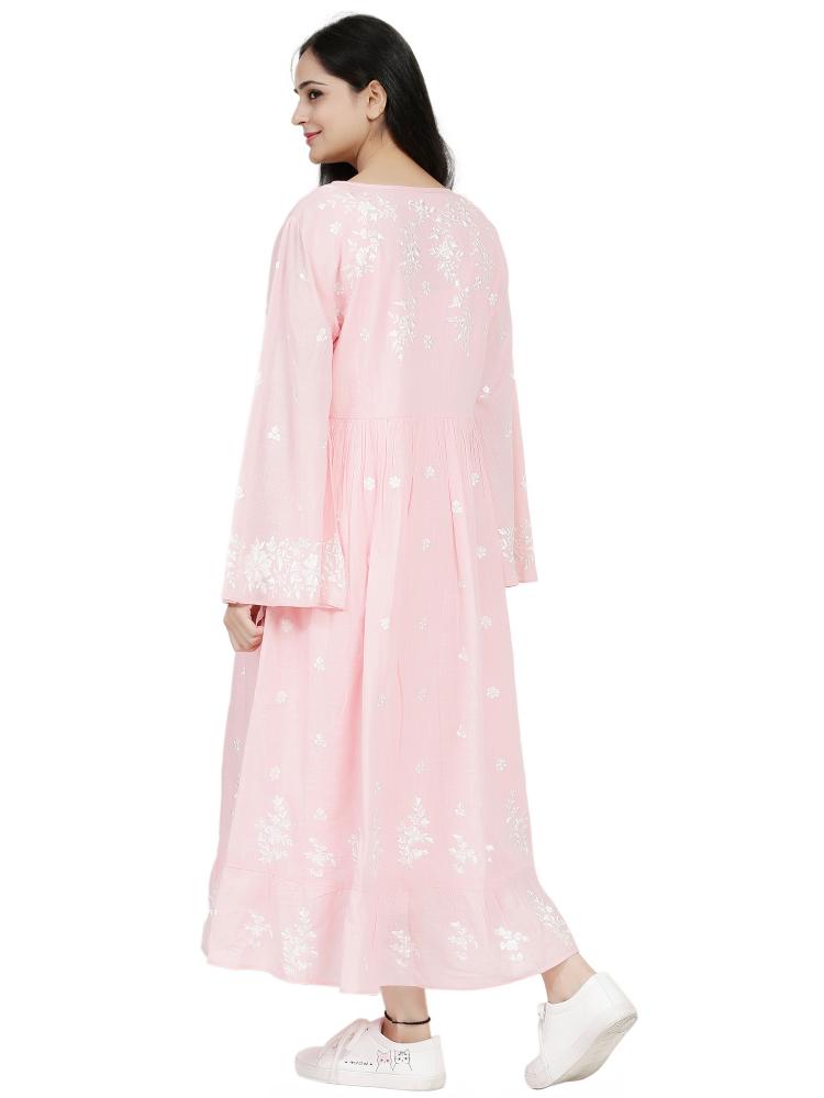 Allover embroidered dress