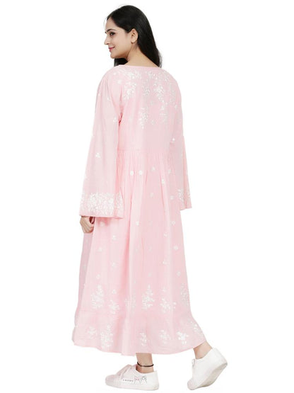 Allover embroidered dress
