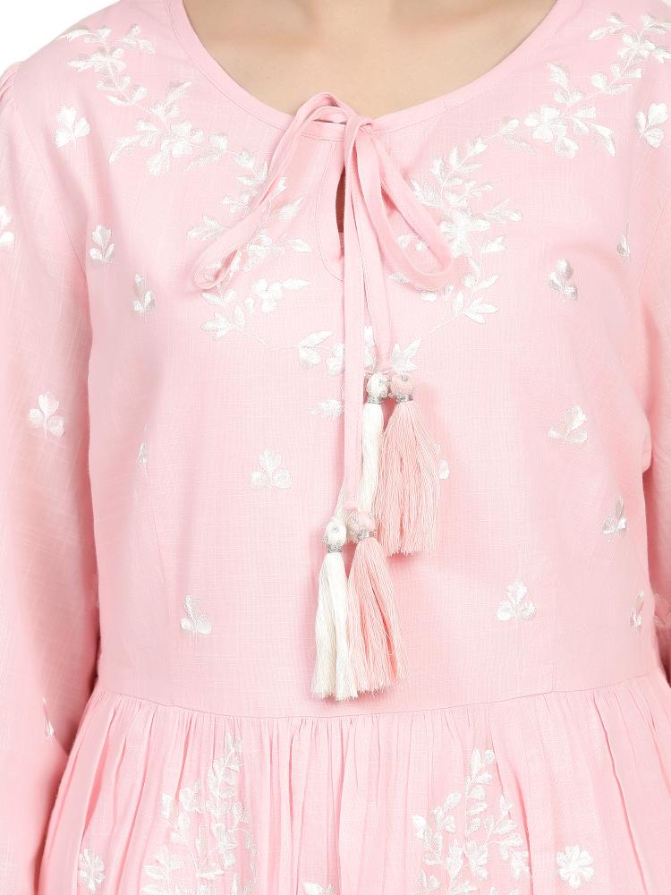 Allover embroidered dress