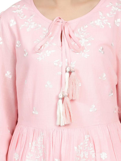 Allover embroidered dress