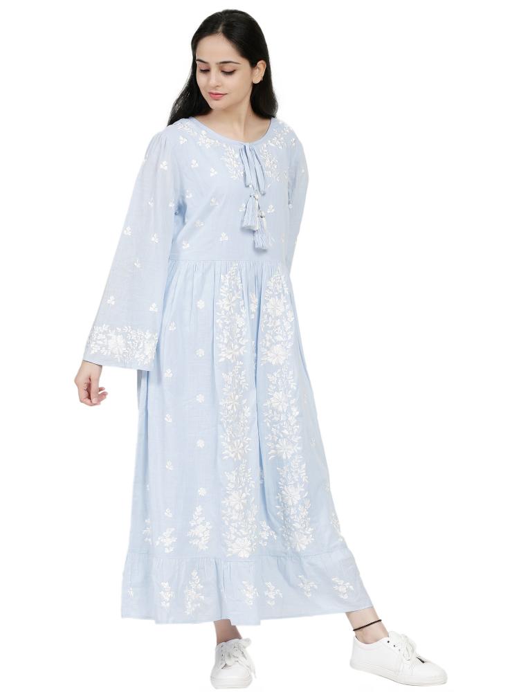Allover embroidered dress