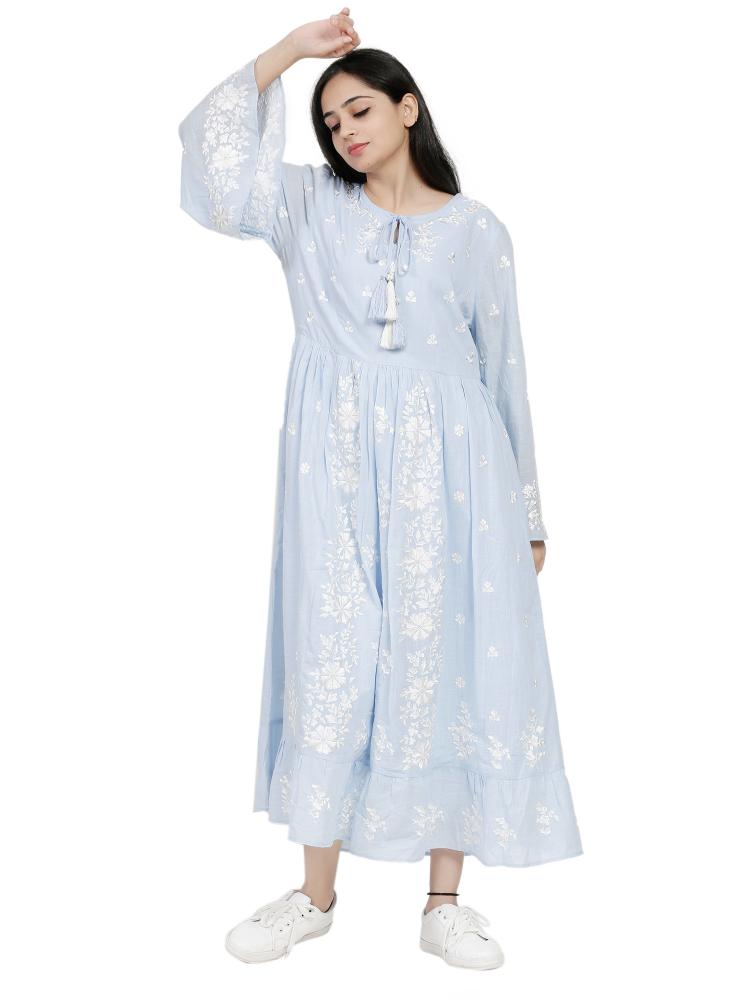 Allover embroidered dress